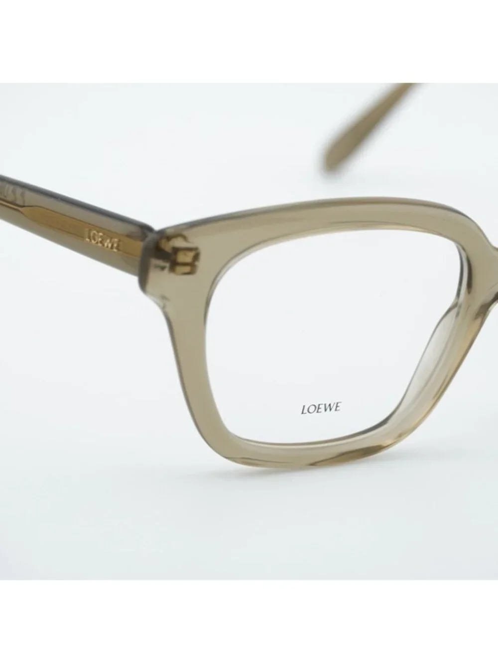 Loewe LW50083I 096 Eyeglasses Shiny Green 51mm Square Frame
